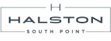 Elegant logo for Halston South Point featuring modern typography and clean design.