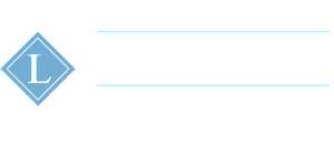 Elegant diamond-shaped logo with the letter 'L' in a refined blue hue.