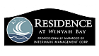 Logo of Residence at Winyah Bay with a stylized sailboat and waves.