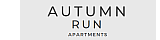 Elegant Autumn Run Apartments logo featuring a stylized house design in grayscale.