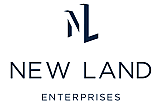 Sleek and modern New Land Enterprises logo featuring stylized initials 'NL' above the company name.