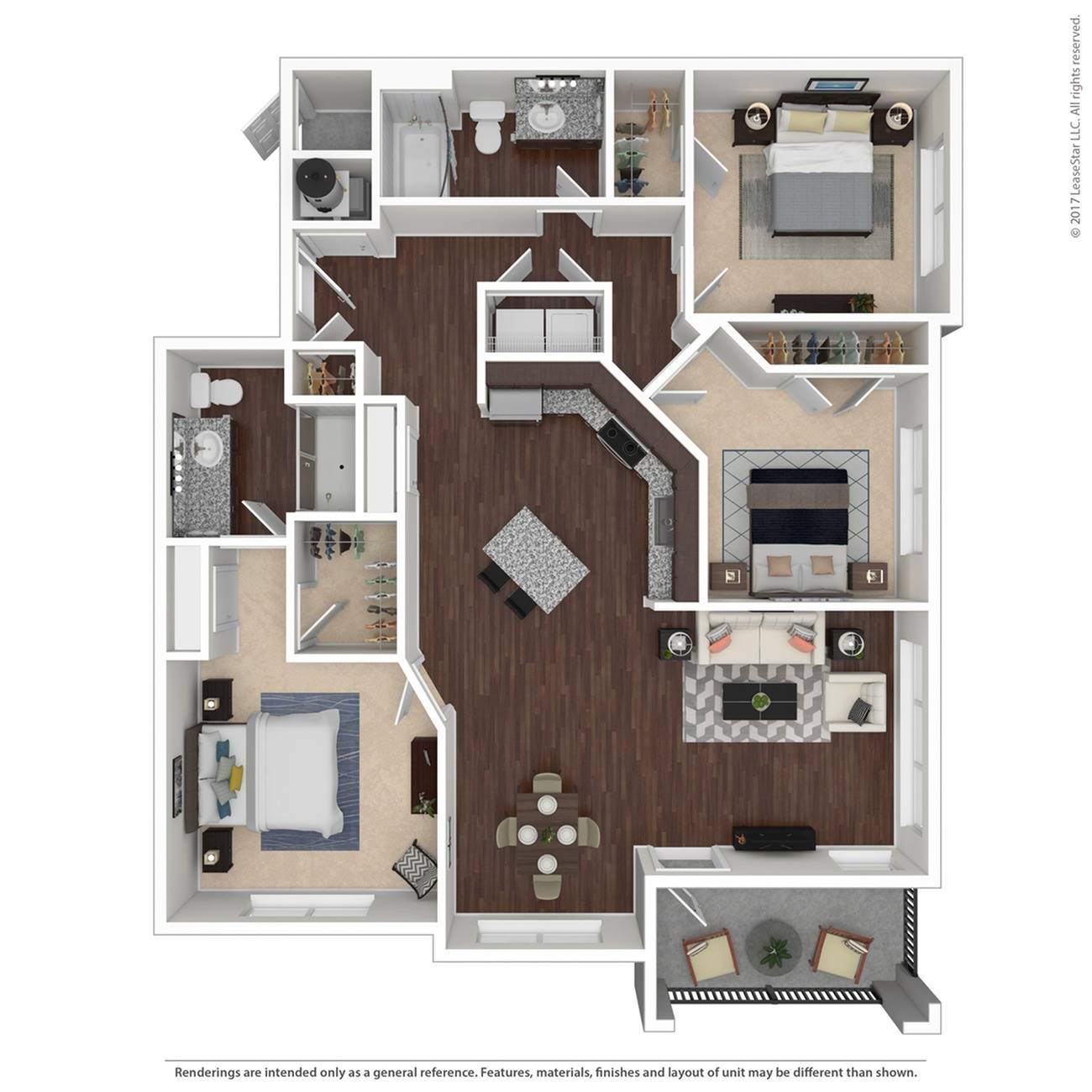 Floor plan layout diagram for C1