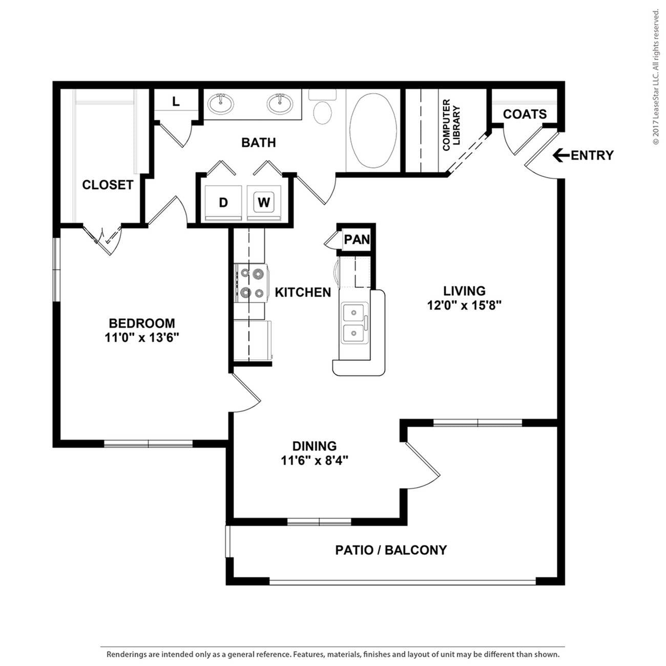 Floor plan layout diagram for A2
