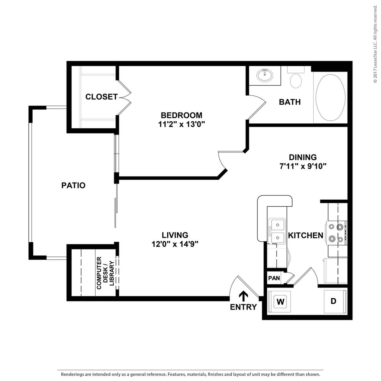 Floor plan layout diagram for A1