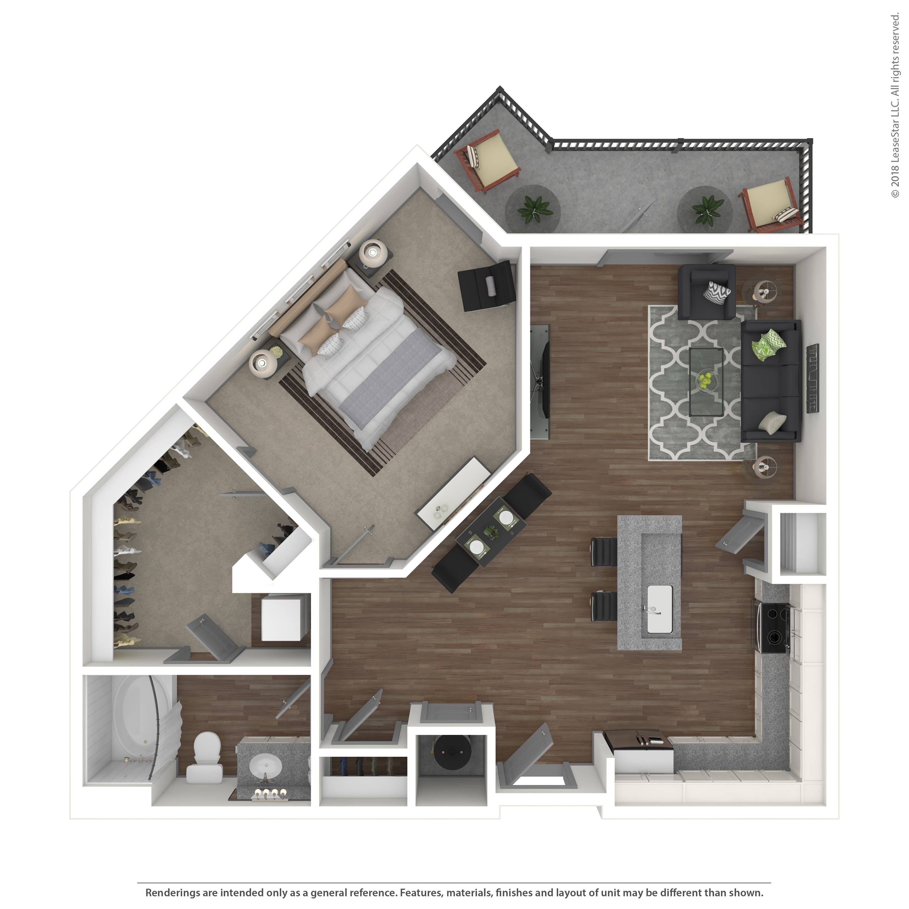 Floor plan layout diagram for A1D