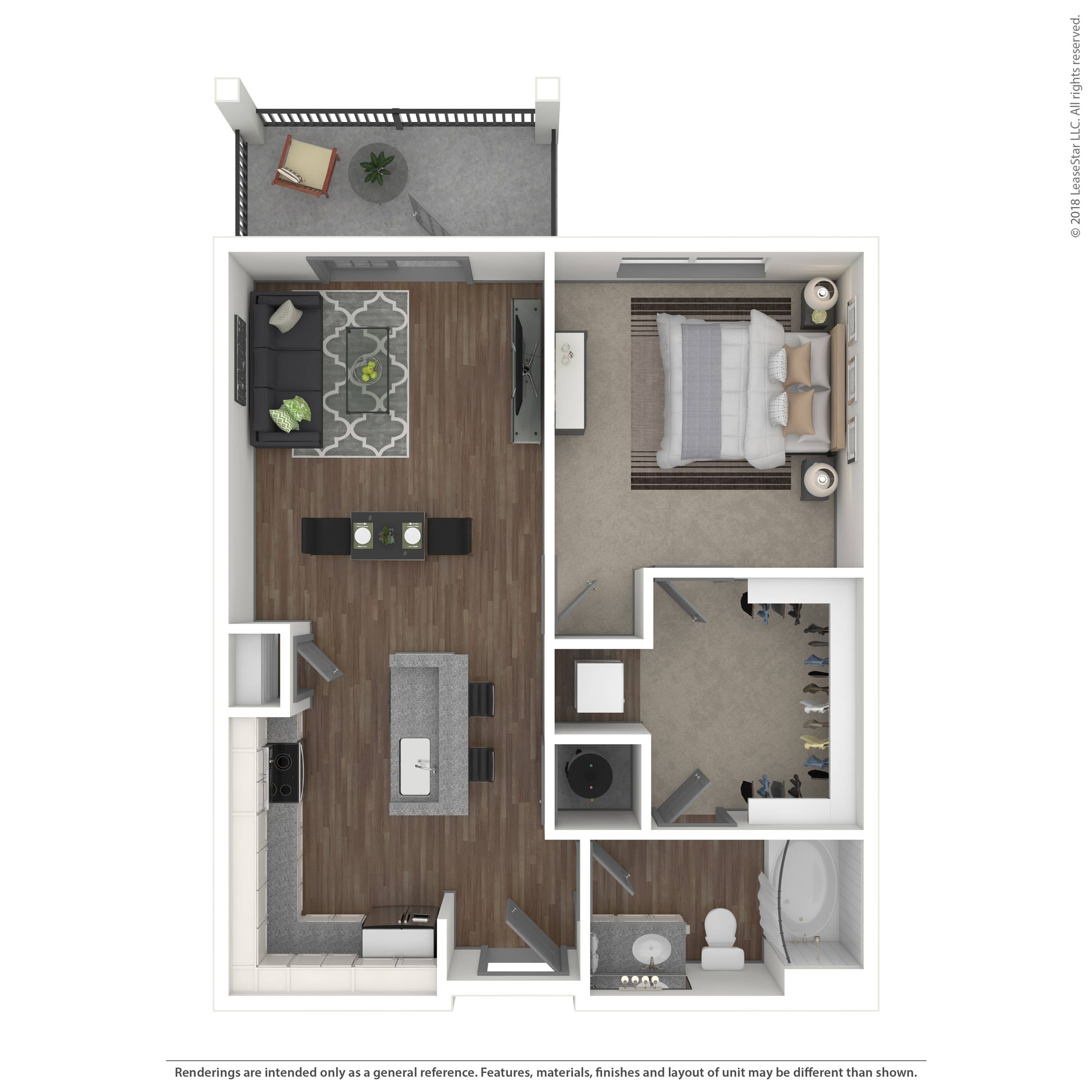 Floor plan layout diagram for A1A