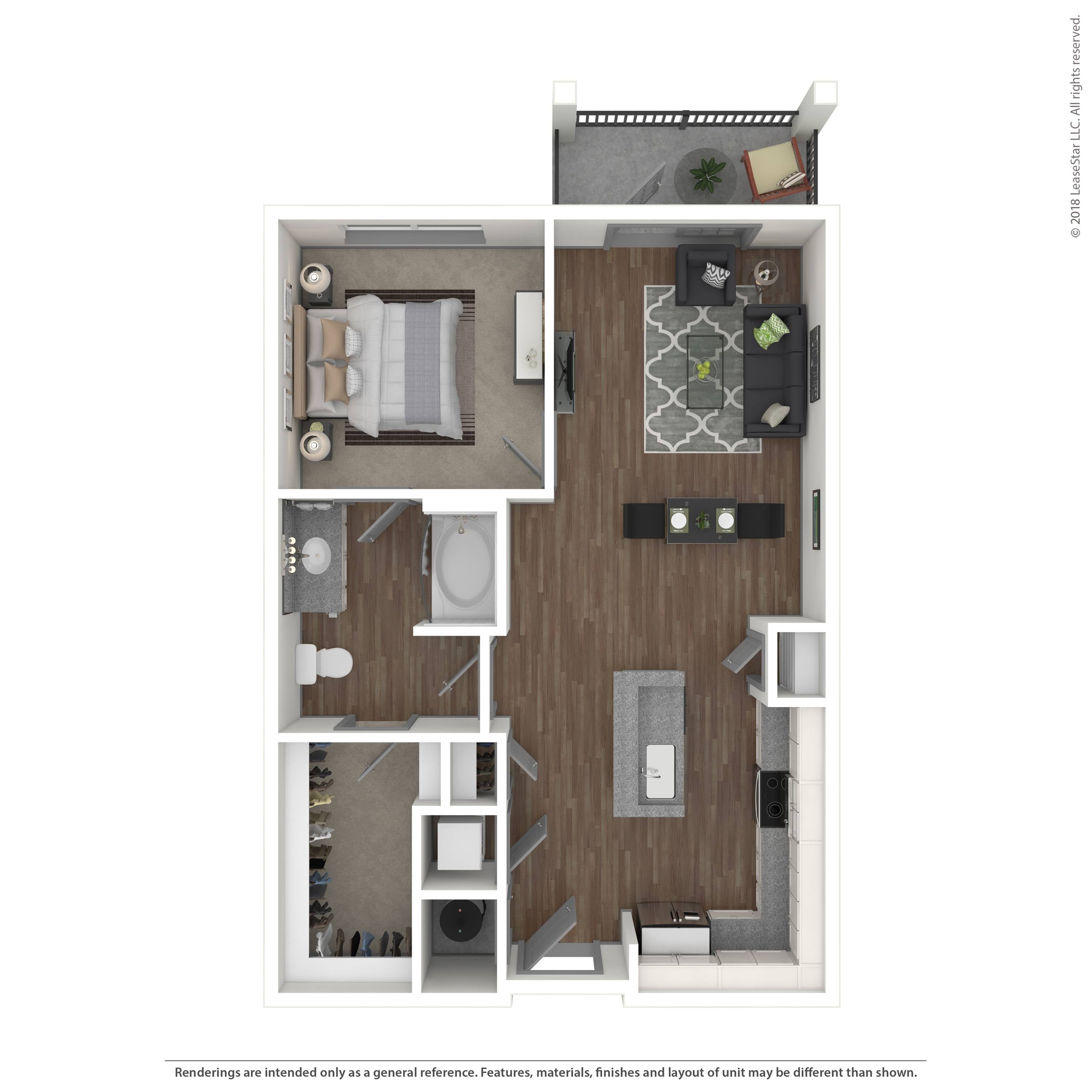 Floor plan layout diagram for A1B