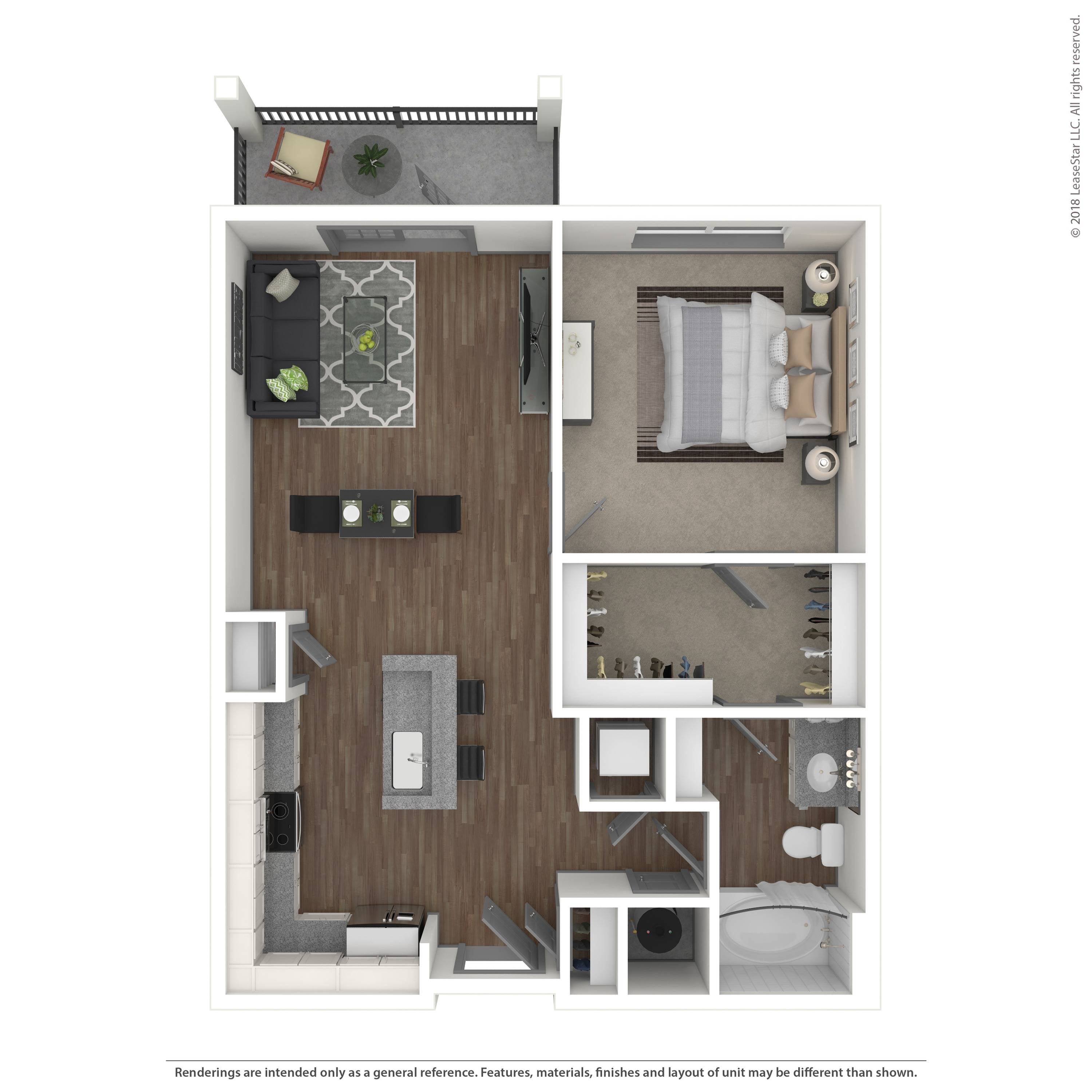 Floor plan layout diagram for A1C
