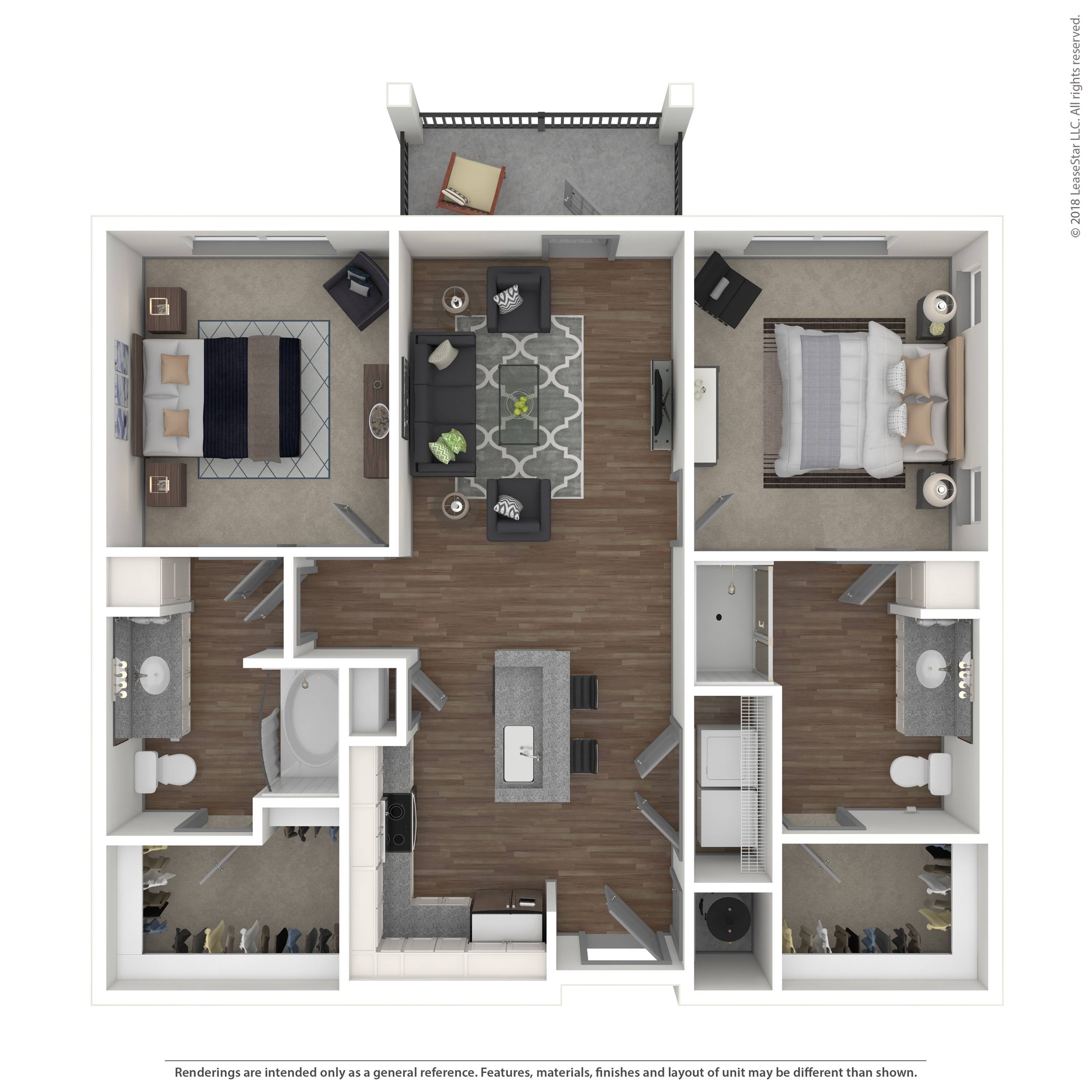 Floor plan layout diagram for B2A