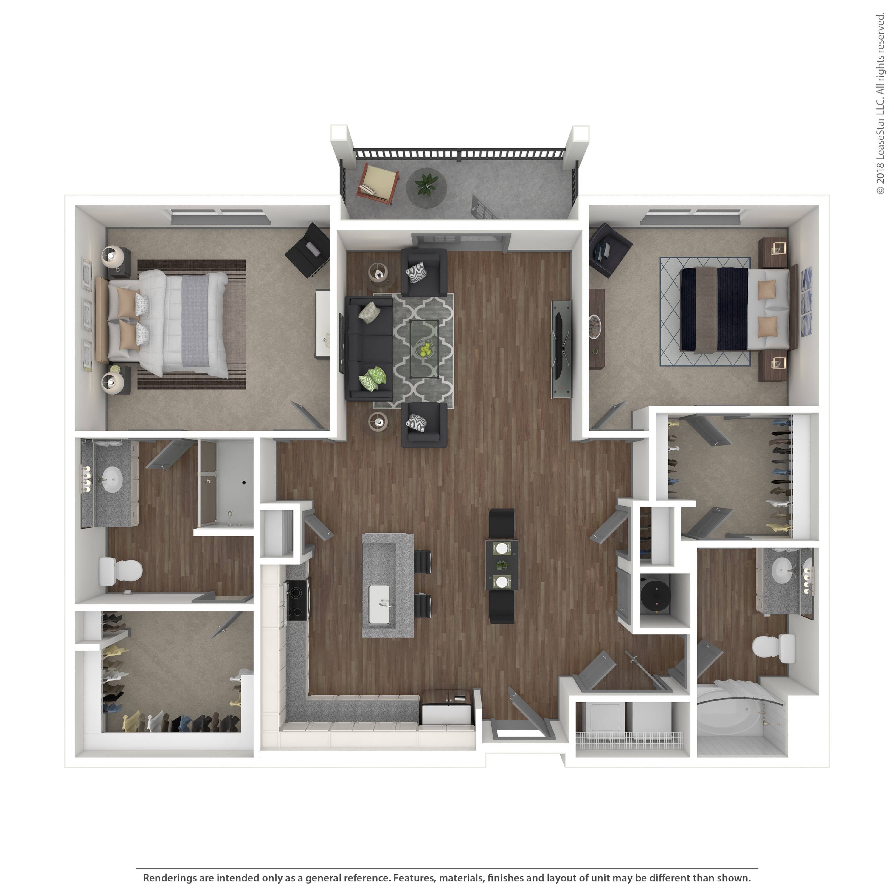 Floor plan layout diagram for B2D