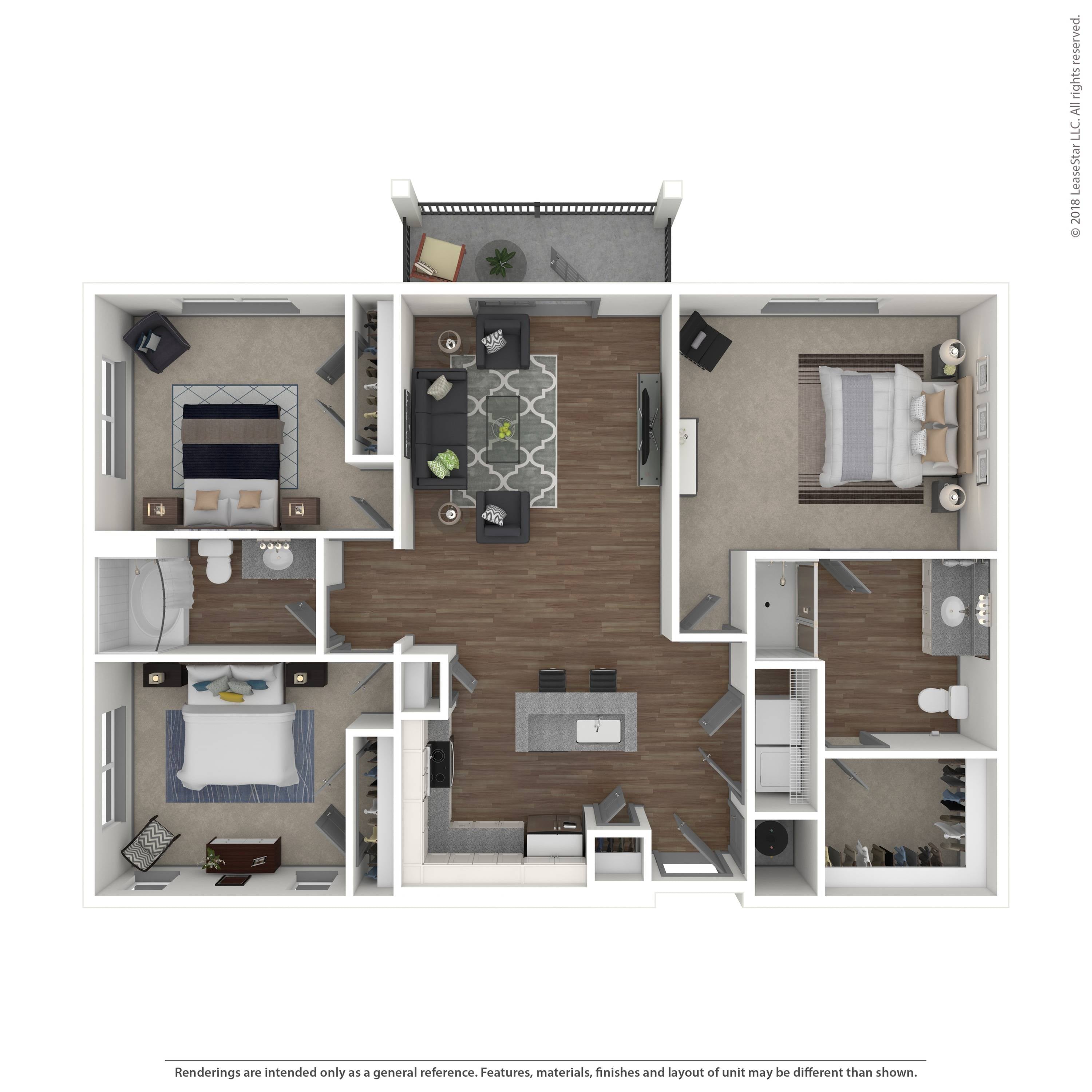 Floor plan layout diagram for C2A