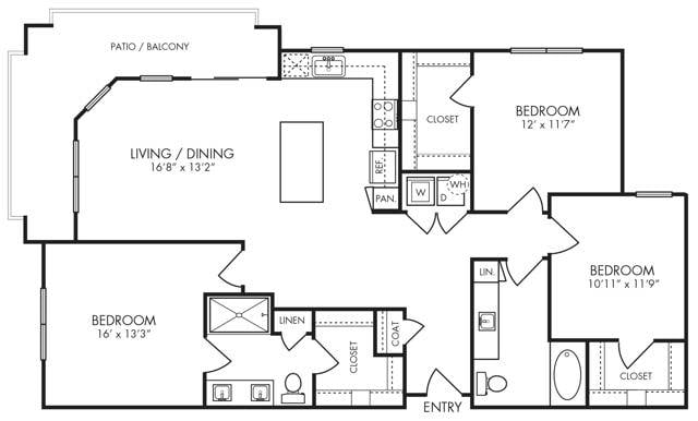 Floor plan layout diagram for C1