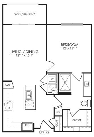 Floor plan layout diagram for A2-1