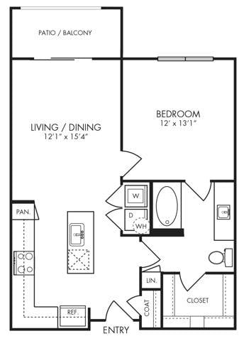 Floor plan layout diagram for A2