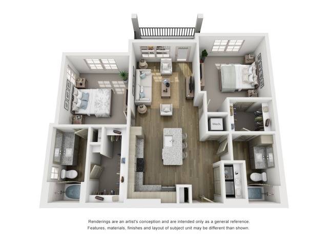 Floor plan layout diagram for B2