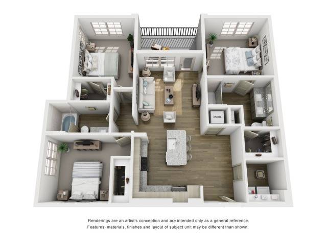 Floor plan layout diagram for C1