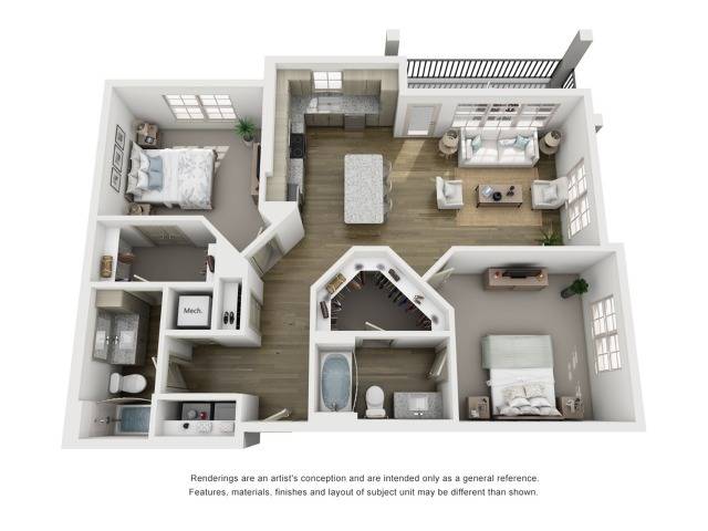 Floor plan layout diagram for B3