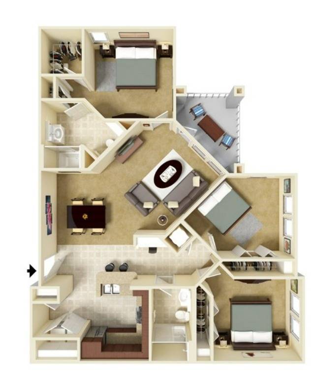 Floor plan layout diagram for C2