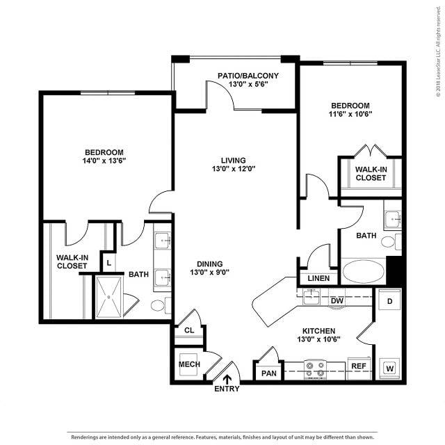 Floor plan layout diagram for B2