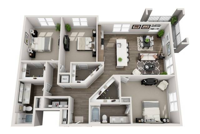 Floor plan layout diagram for C2