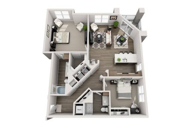 Floor plan layout diagram for B7-2
