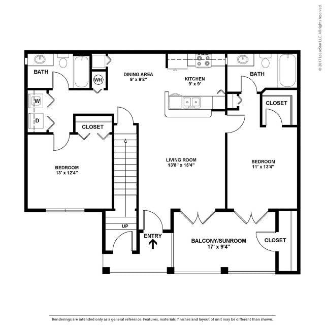 Floor plan layout diagram for B2