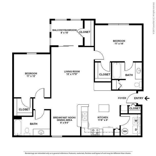 Floor plan layout diagram for B3