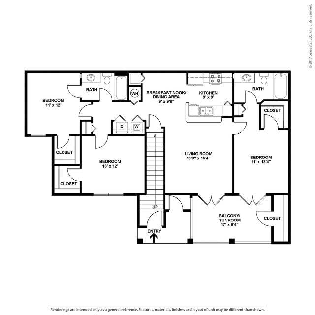Floor plan layout diagram for C1