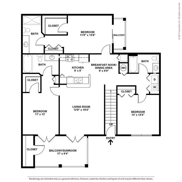 Floor plan layout diagram for C2