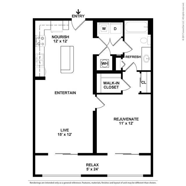 Floor plan layout diagram for A3