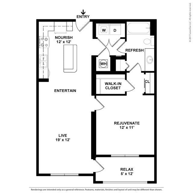 Floor plan layout diagram for A4