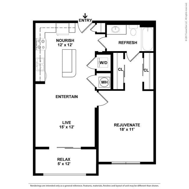 Floor plan layout diagram for A5