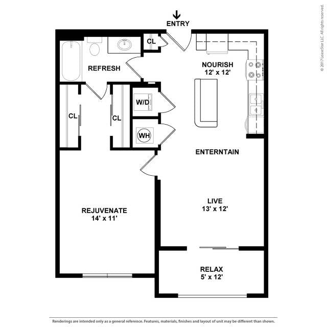 Floor plan layout diagram for A11