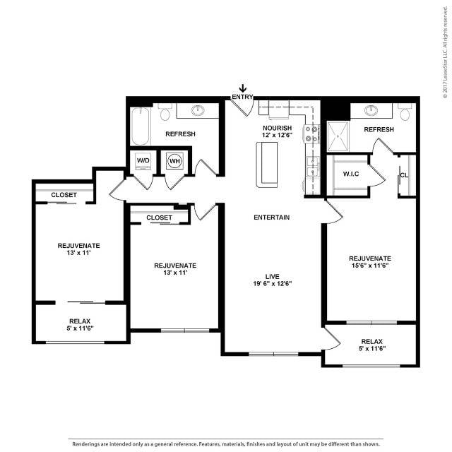 Floor plan layout diagram for C2