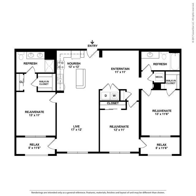Floor plan layout diagram for C3