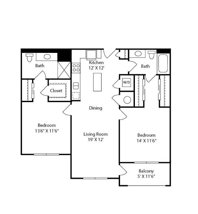 Floor plan layout diagram for B6