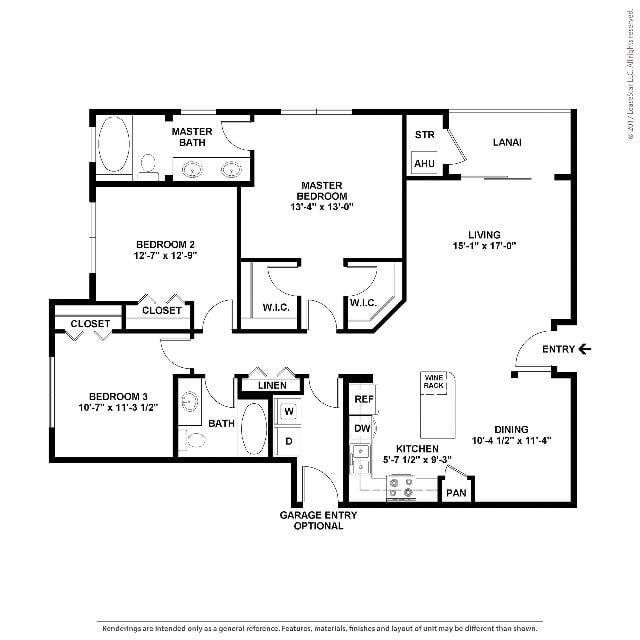 Floor plan layout diagram for c1