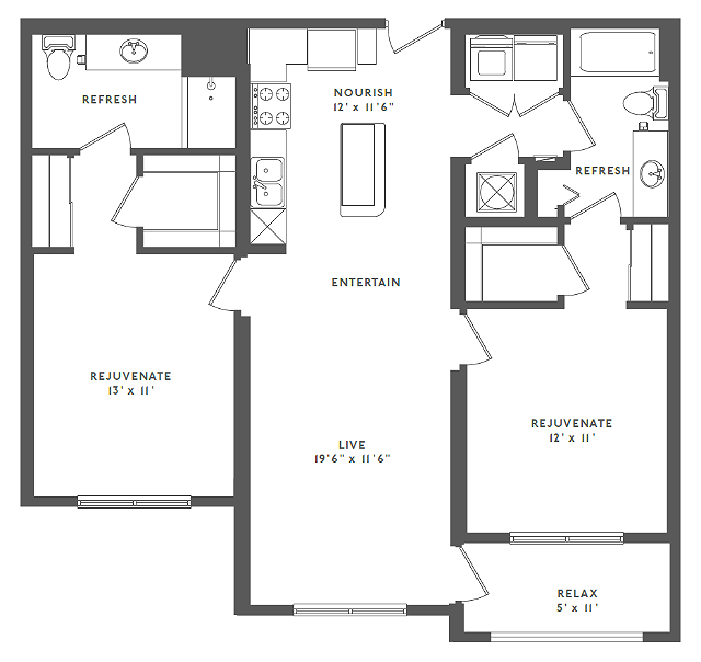 Floor plan layout diagram for B1