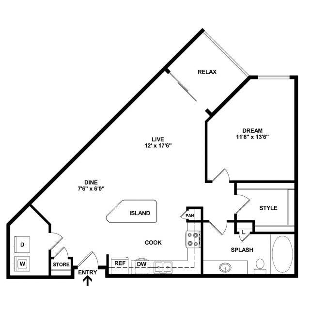 Floor plan layout diagram for A3