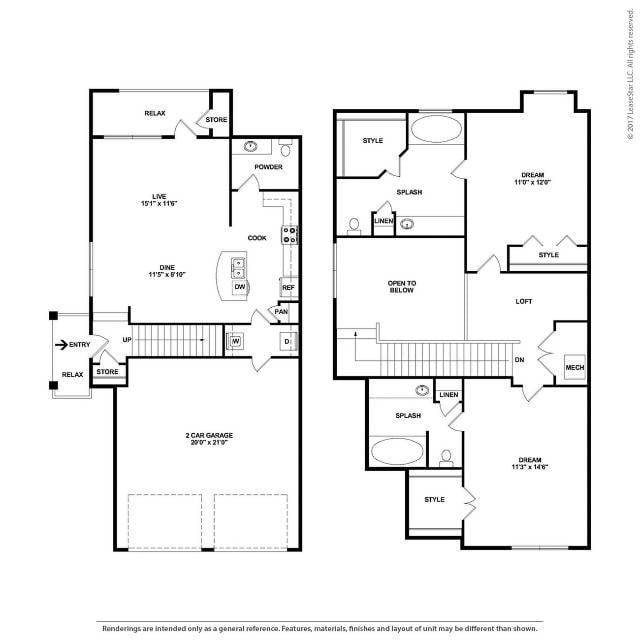 Floor plan layout diagram for THB1