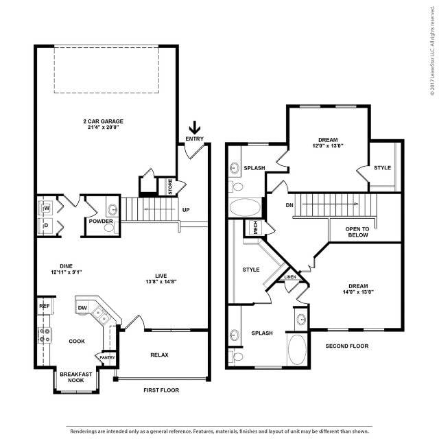 Floor plan layout diagram for THB2