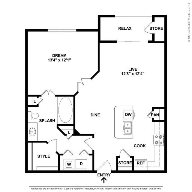 Floor plan layout diagram for A2-AU