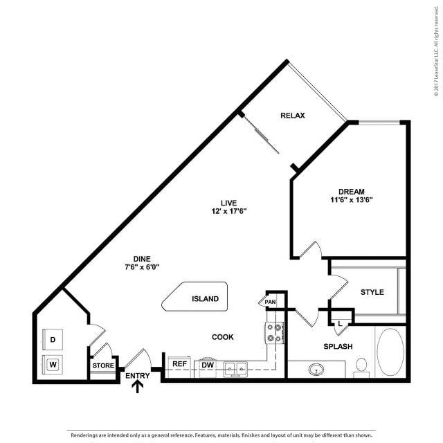 Floor plan layout diagram for A3U