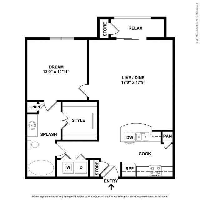 Floor plan layout diagram for A4U