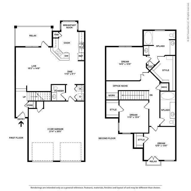 Floor plan layout diagram for THC1