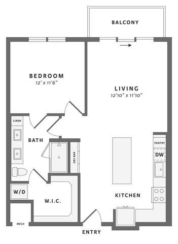 Floor plan layout diagram for A4-1