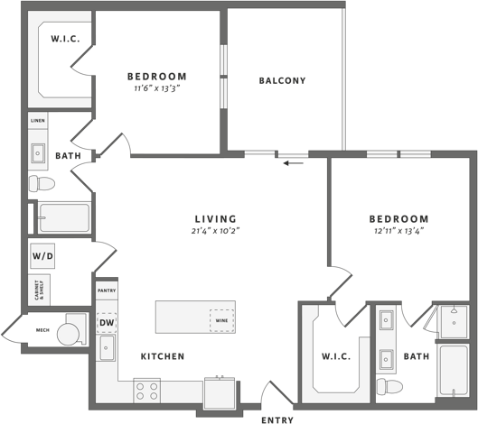 Floor plan layout diagram for B4-1