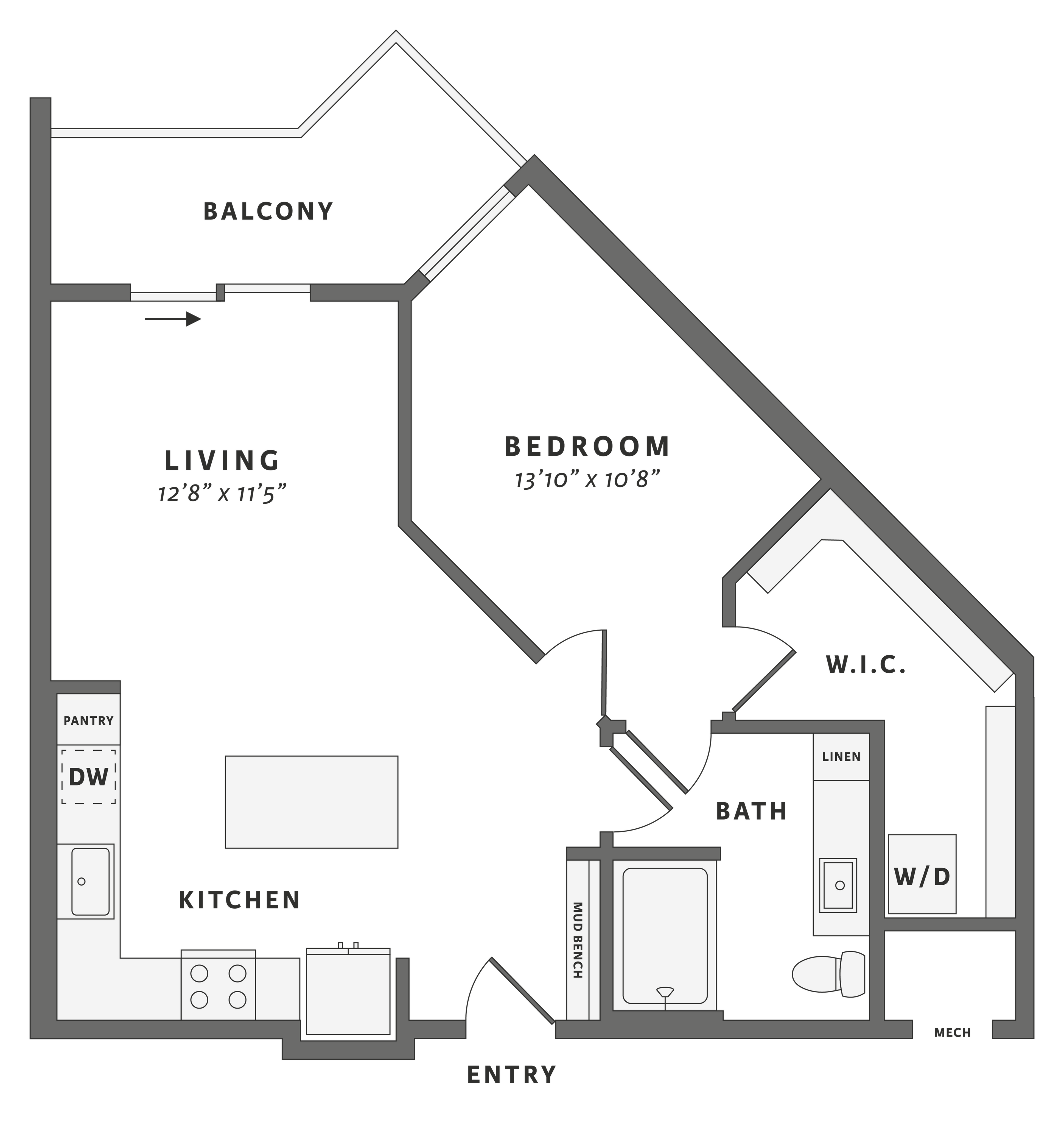 Floor plan layout diagram for A3
