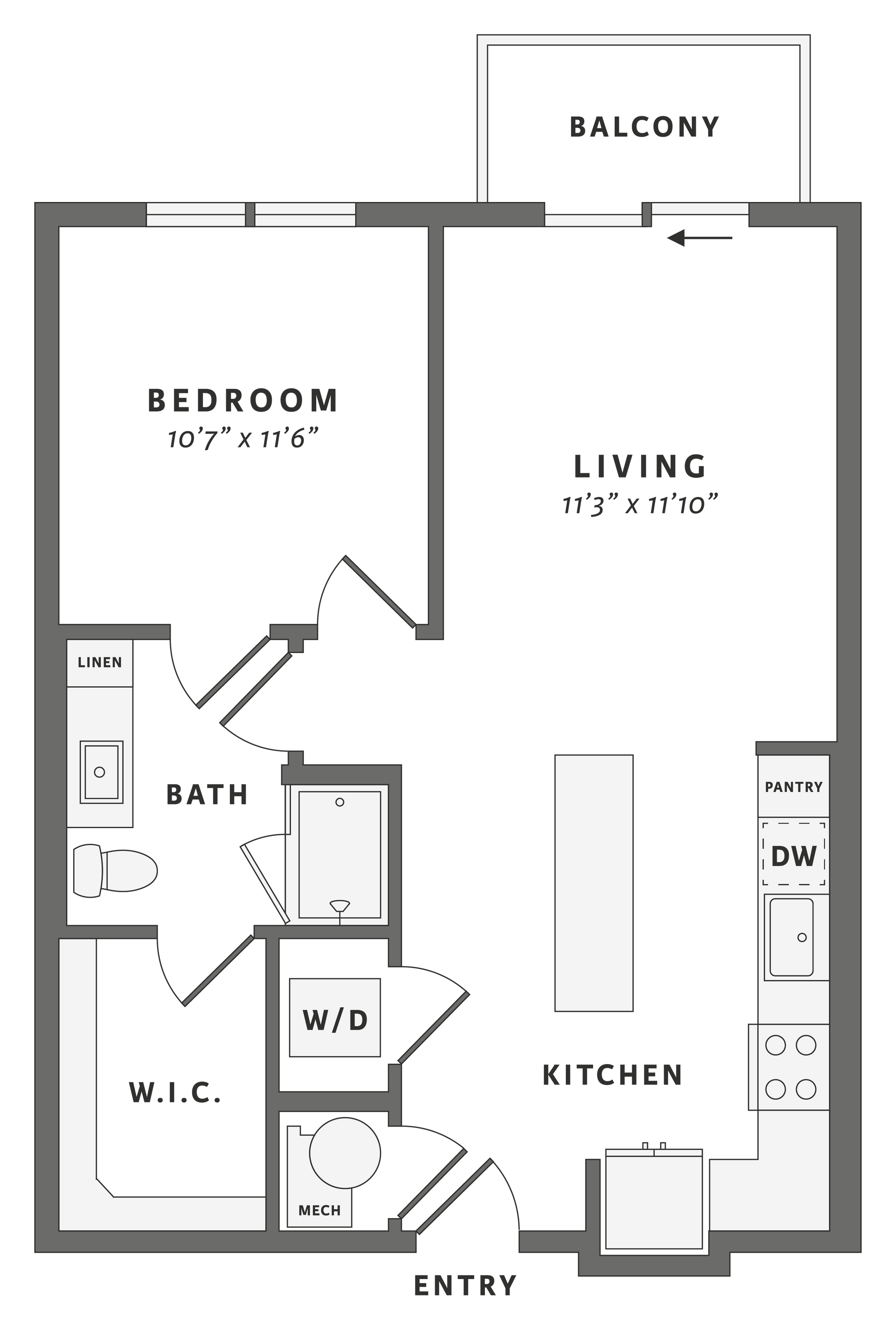 Floor plan layout diagram for A1-2