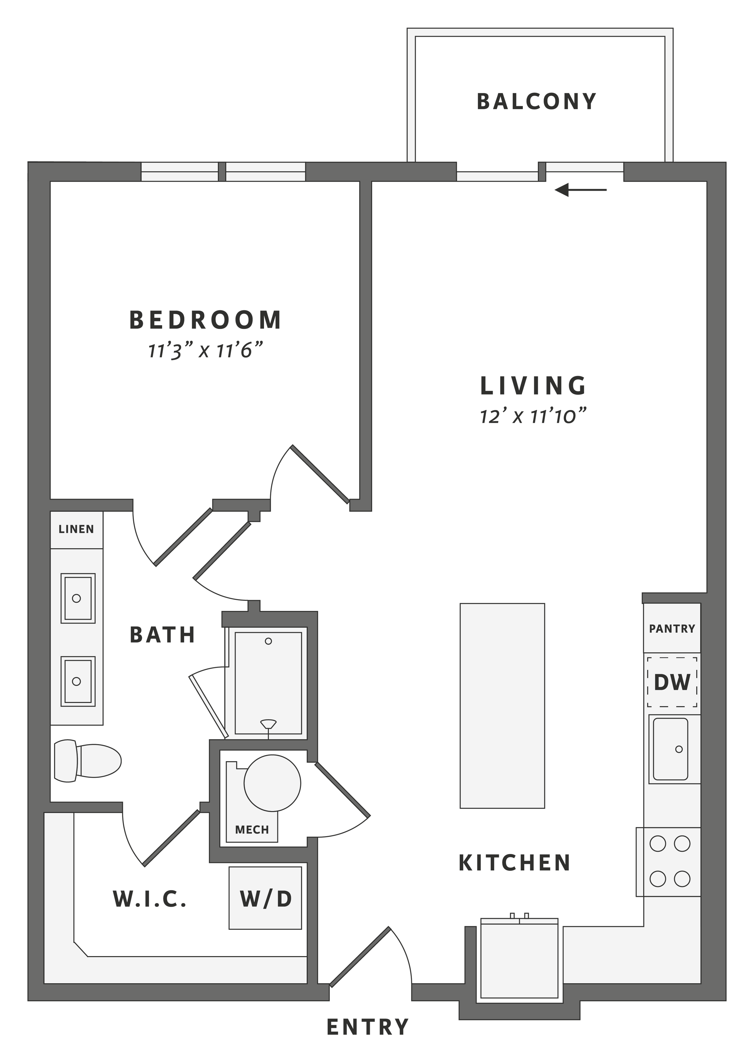 Floor plan layout diagram for A2-2